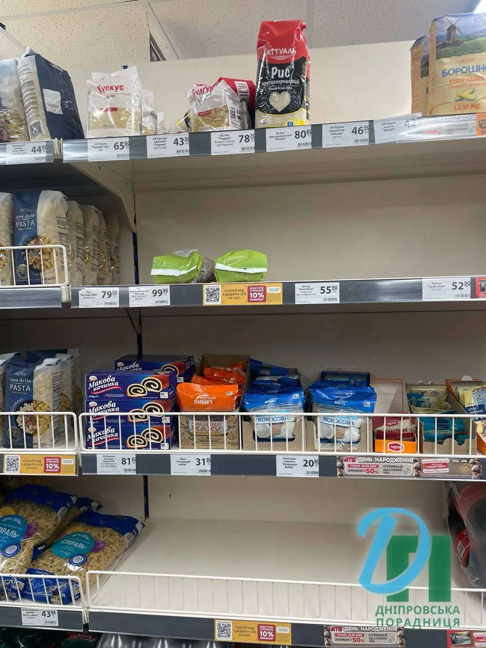 АТБ пусті полиці